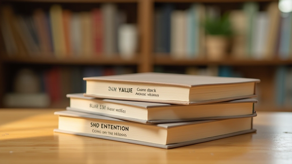 Trei cărți stivuite pe masă cu cuvintele 'valori', 'principii' și 'credințe' pe coturi